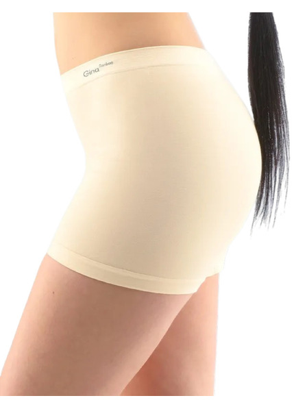 Gina Dámské boxerky Gina bezešvé bambusové béžové