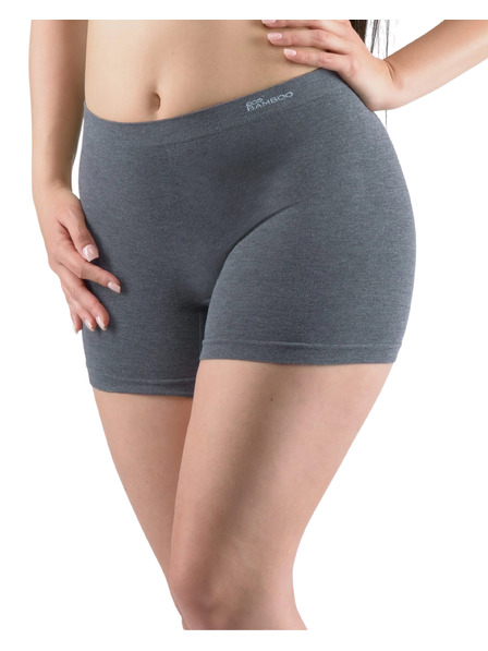Gina Dámské boxerky Gina bezešvé bambusové šedé