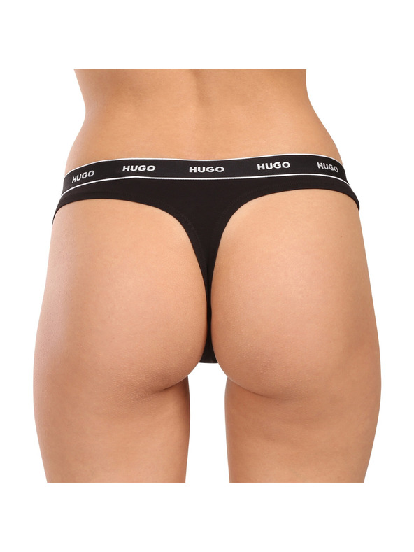 HUGO Sada tří - dámská tanga HUGO vícebarevná