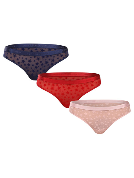 Tommy Hilfiger Sada tří - dámská tanga Tommy Hilfiger vícebarevná