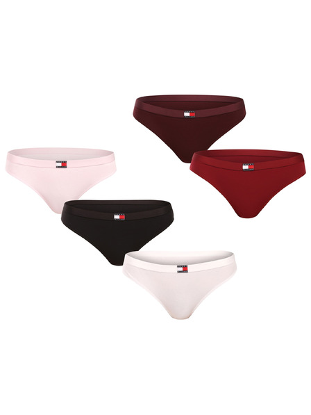Tommy Hilfiger Sada pěti - dámská tanga Tommy Hilfiger vícebarevná