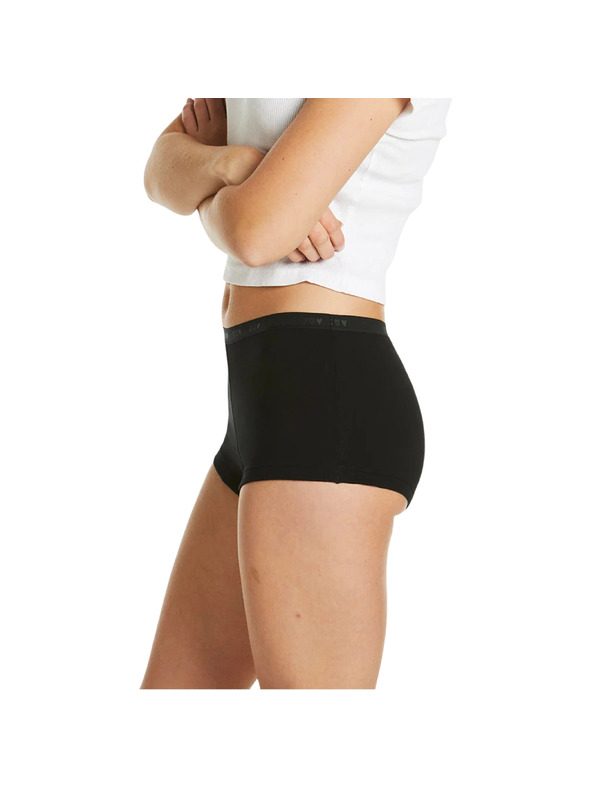 Love Luna Menstruační kalhotky pro dívky Love Luna Shortie Brief Black Hearts