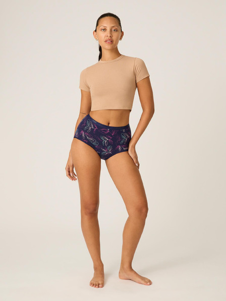 Modibodi Menstruační kalhotky Modibodi Classic Full Brief Moderate-Heavy Passion Vine Navy