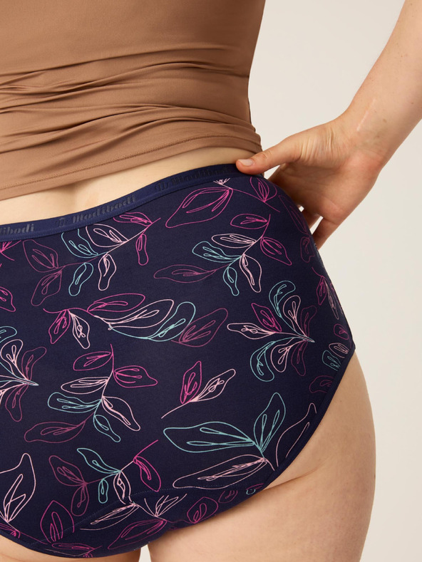 Modibodi Menstruační kalhotky Modibodi Classic Full Brief Moderate-Heavy Passion Vine Navy