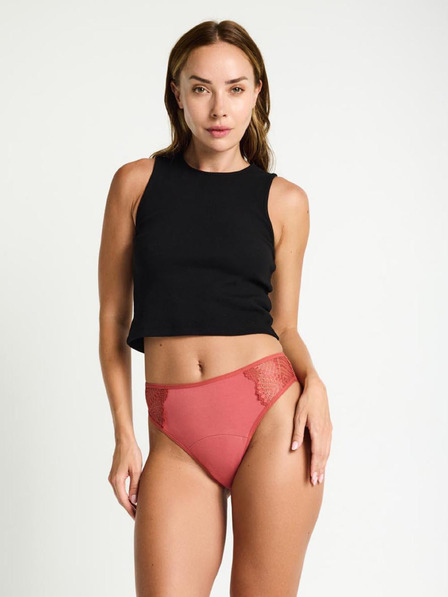 Modibodi Menstruační kalhotky Modibodi Sensual French Hi-Waist Moderate-Heavy Rosewood Pink