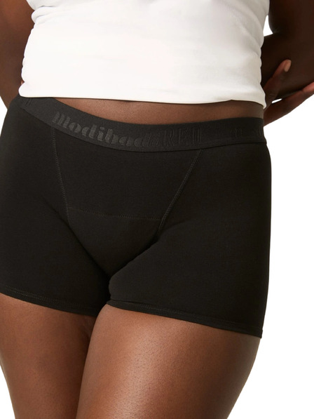 Modibodi Dívčí menstruační kalhotky Modibodi Teen Hipster Boyshort Super-Overnight Black