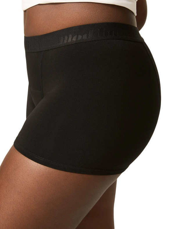 Modibodi Dívčí menstruační kalhotky Modibodi Teen Hipster Boyshort Super-Overnight Black