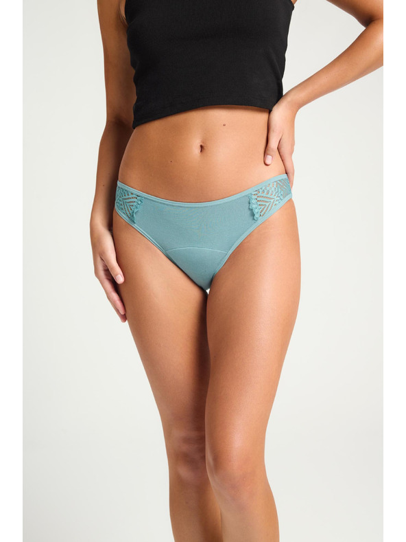 Modibodi Menstruační kalhotky Modibodi Sensual Cheeky Brief Moderate-Heavy Arizona Blue