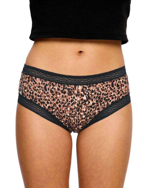 Modibodi Menstruační kalhotky Modibodi Sensual Boyleg Light Animalia Brown