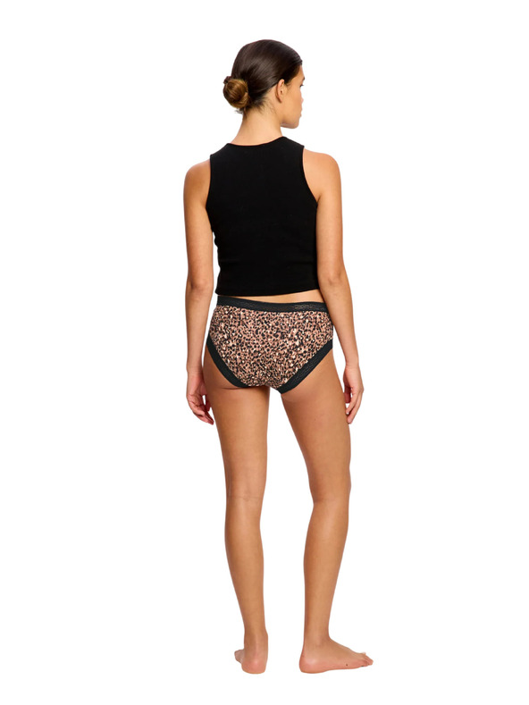 Modibodi Menstruační kalhotky Modibodi Sensual Boyleg Light Animalia Brown