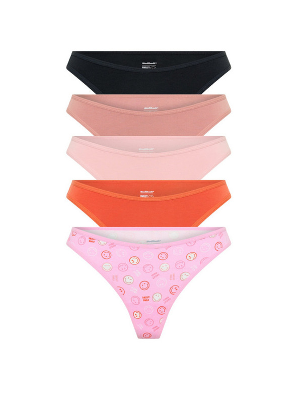 Modibodi Sada pěti - menstruační tanga Modibodi Happy Place Multi
