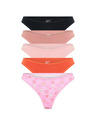 Modibodi Sada pěti - menstruační tanga Modibodi Happy Place Multi