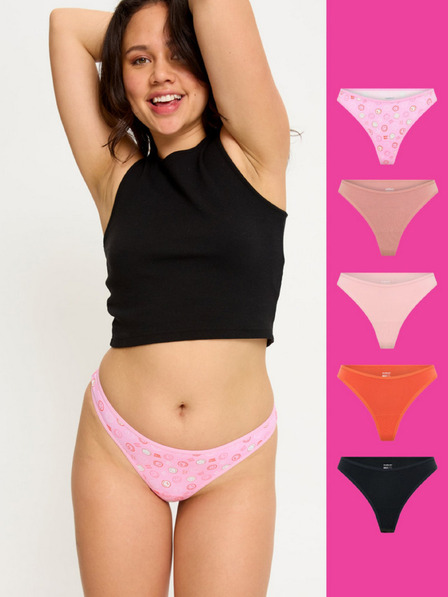 Modibodi Sada pěti - menstruační tanga Modibodi Happy Place Multi