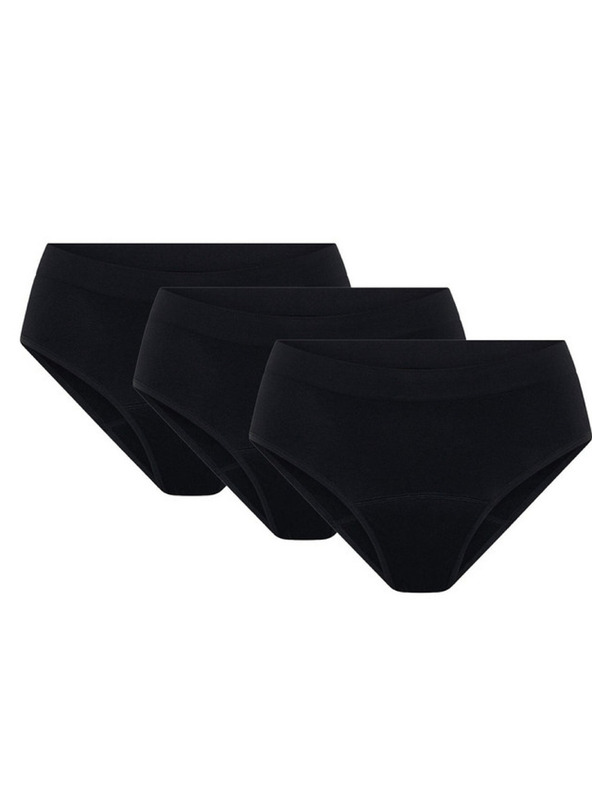 Modibodi Sada tří - menstruační kalhotky Modibodi Soft Stretch Seamless Bikini Brief Moderate