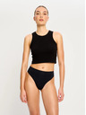 Modibodi Menstruační tanga Modibodi Modicomfort Seamless Hi Waist Thong Light Black