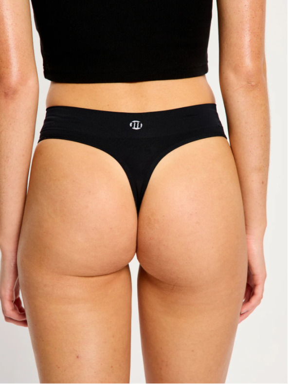 Modibodi Menstruační tanga Modibodi Modicomfort Seamless Hi Waist Thong Light Black