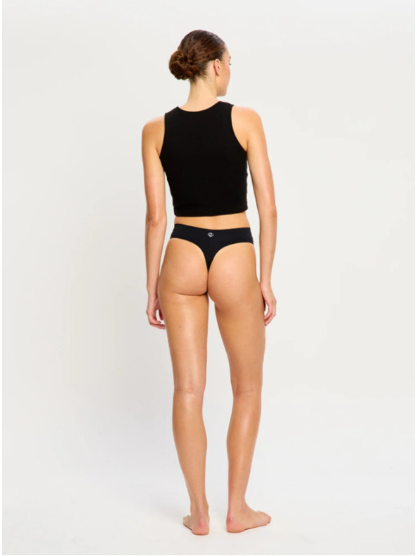 Modibodi Menstruační tanga Modibodi Modicomfort Seamless Hi Waist Thong Light Black