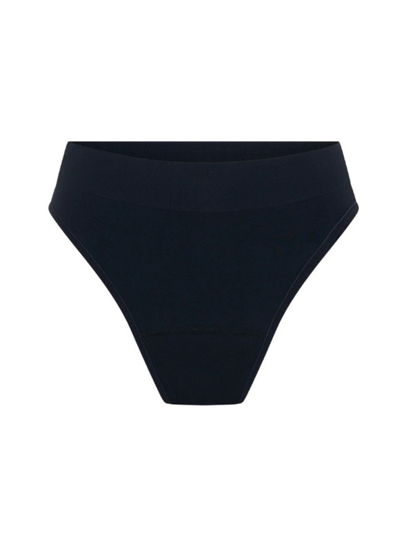 Modibodi Menstruační tanga Modibodi Modicomfort Seamless Hi Waist Thong Light Black