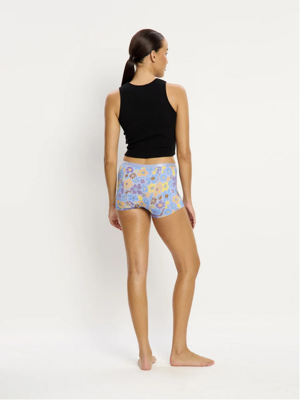Modibodi Menstruační kalhotky Modibodi Classic Boyshort Moderate Happy Daisy Blue