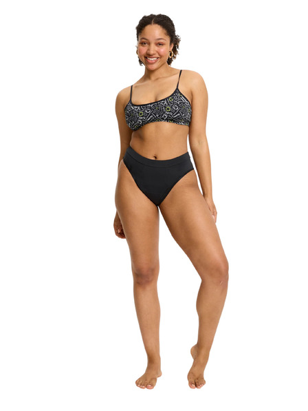 Modibodi Menstruační kalhotky Modibodi Smileyworld Hi Waist Brief Super-Overnight Black