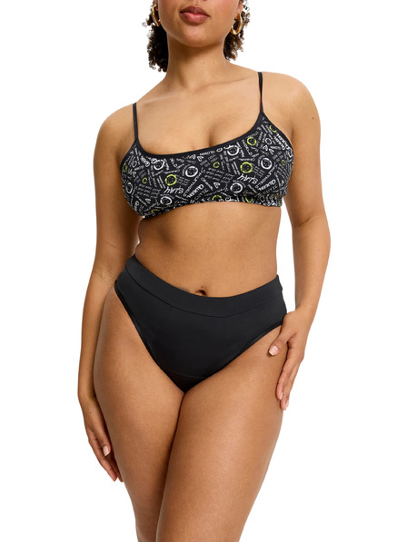 Modibodi Menstruační kalhotky Modibodi Smileyworld Hi Waist Brief Super-Overnight Black