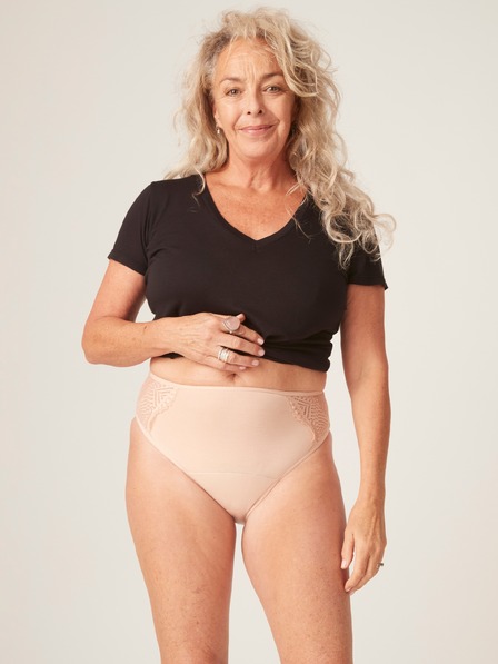 Modibodi Menstruační kalhotky Modibodi Sensual French Cut Moderate-Heavy Beige