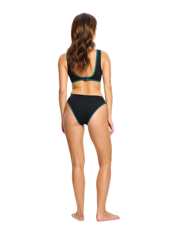 Modibodi Menstruační plavky Puma & Modibodi Hi-Leg Cheeky Bottom Super Black Orchid spodní díl