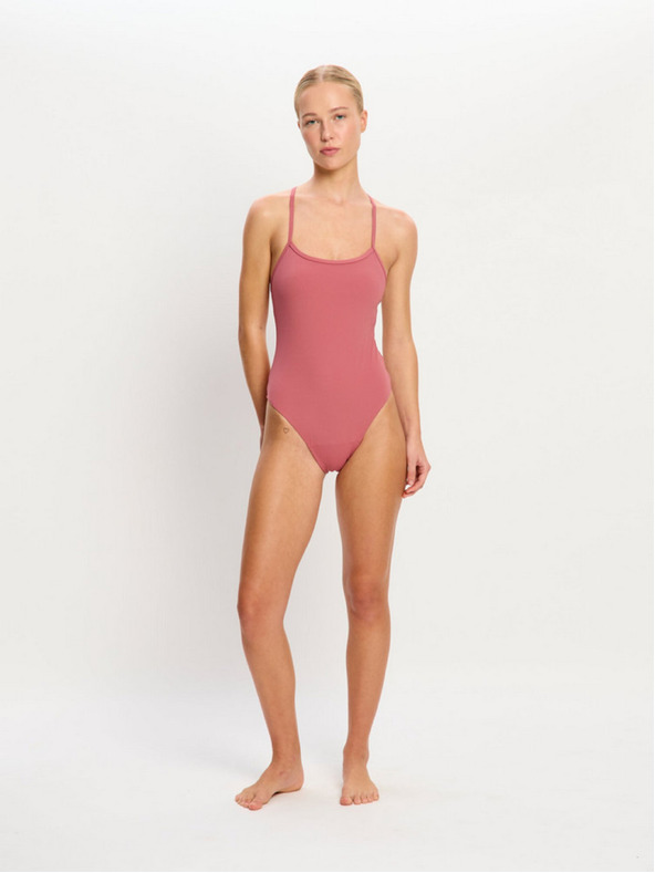 Modibodi Menstruační plavky Modibodi Molokai X Back One Piece High Absorbency Mauve jednodílné