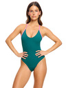 Modibodi Menstruační plavky Puma & Modibodi Deep Plunge One Piece Super Emerald Ice