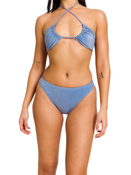 Modibodi Menstruační plavky Modibodi Shimmer Hi-Leg Cheeky Mineral Blue spodní díl