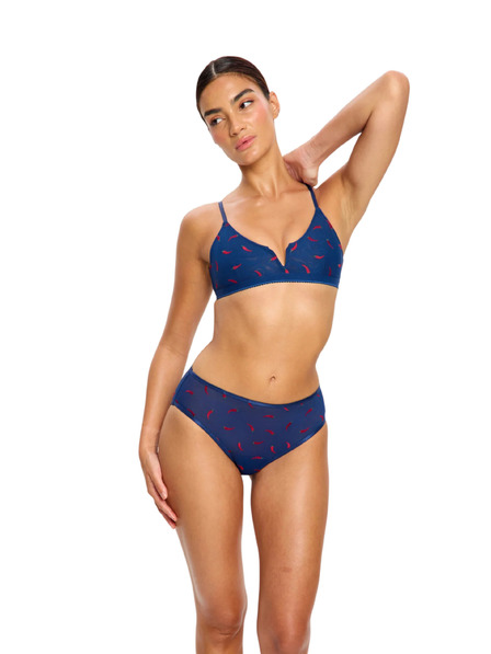 Modibodi Podprsenka Modibodi lntimates V Day V-Bralette Navy Chilli