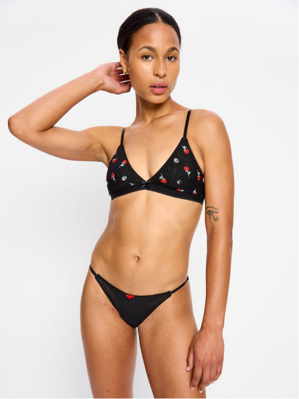 Modibodi Podprsenka Modibodi Intimates V Day Bralette Black Rose