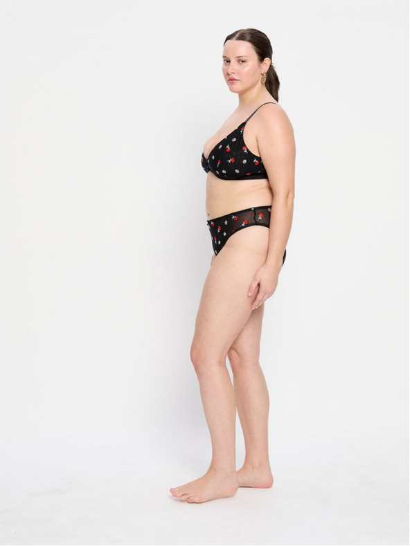 Modibodi Podprsenka Modibodi Intimates V Day Bralette Black Rose