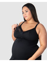 Hotmilk Dámská noční košilka Hotmilk Dream Nightie FULL CAP kojicí černá