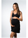 Hotmilk Dámská noční košilka Hotmilk Dream Nightie FULL CAP kojicí černá