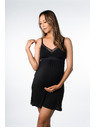 Hotmilk Dámská noční košilka Hotmilk Dream Nightie FULL CAP kojicí černá