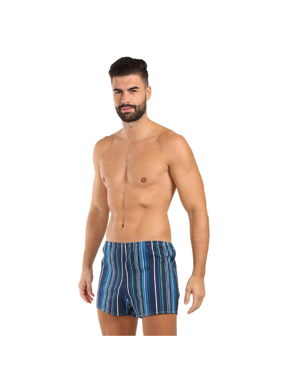 Foltýn Klasické pánské trenky Foltýn modré proužky