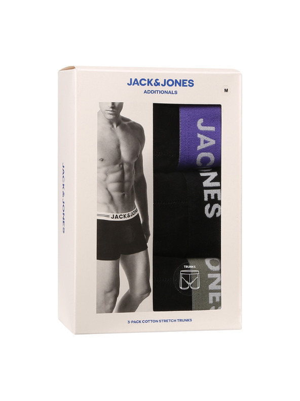 Jack & Jones Sada tří - pánské boxerky Jack and Jones černé