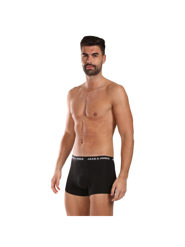 Jack & Jones Sada sedmi - pánské boxerky Jack and Jones černé