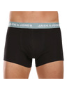 Jack & Jones Sada sedmi - pánské boxerky Jack and Jones černé