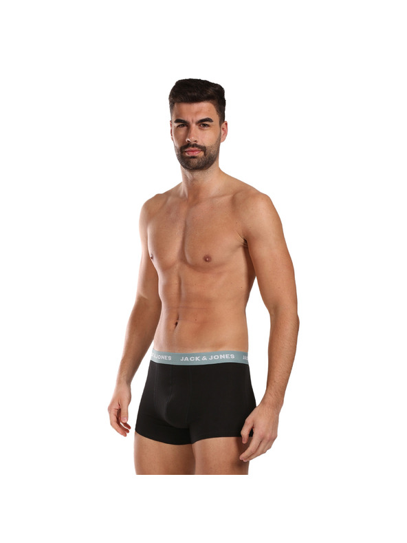 Jack & Jones Sada sedmi - pánské boxerky Jack and Jones černé