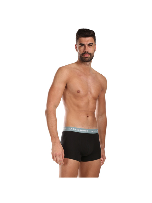 Jack & Jones Sada sedmi - pánské boxerky Jack and Jones černé
