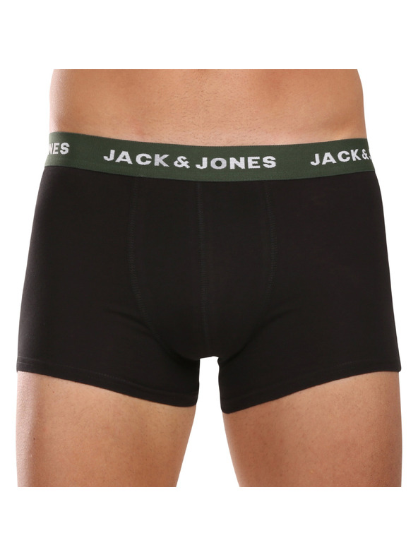 Jack & Jones Sada sedmi - pánské boxerky Jack and Jones černé