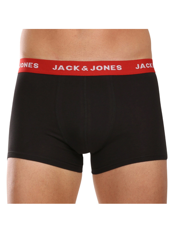 Jack & Jones Sada sedmi - pánské boxerky Jack and Jones černé