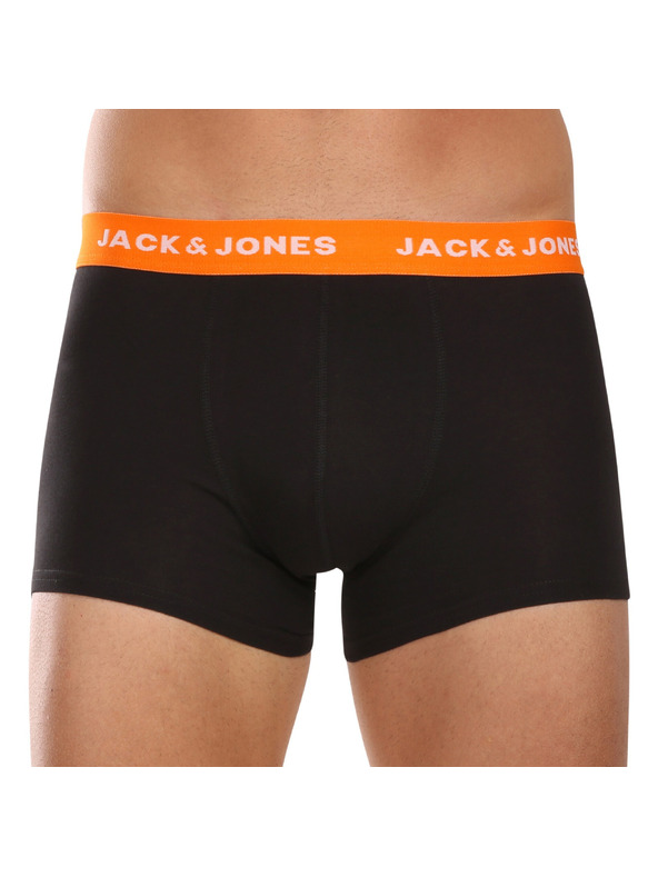 Jack & Jones Sada sedmi - pánské boxerky Jack and Jones černé