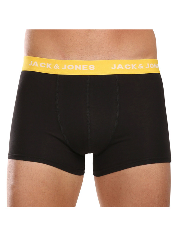 Jack & Jones Sada sedmi - pánské boxerky Jack and Jones černé
