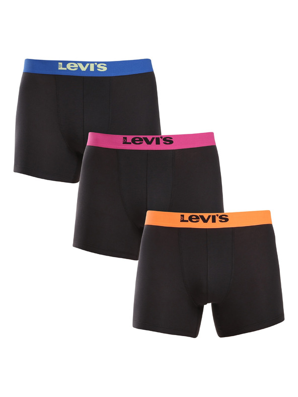 Levi's® Sada tří - pánské boxerky Levis černé