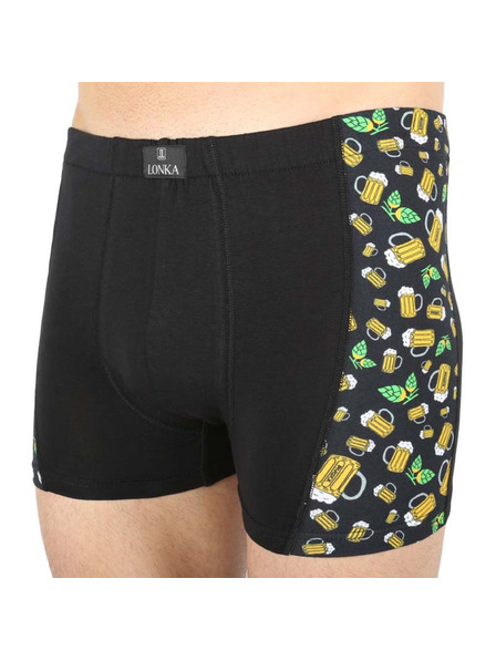 Lonka Pánské boxerky Lonka černé (Kamil pivo malé)