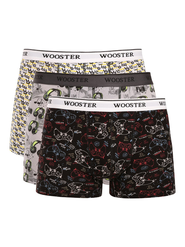 Wooster Sada tří - pánské boxerky Wooster vícebarevné