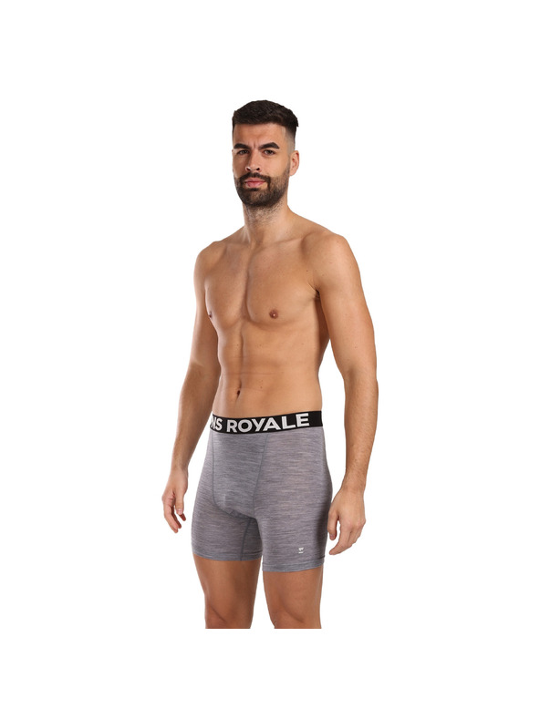 Mons Royale Pánské boxerky Mons Royale merino šedé